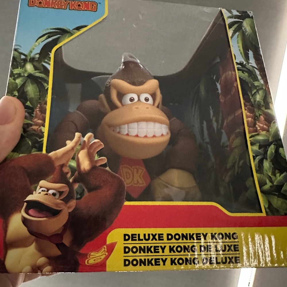 Jakks jumbo Donkey Kong Action Figure with Muscular Build and Iconic Tie